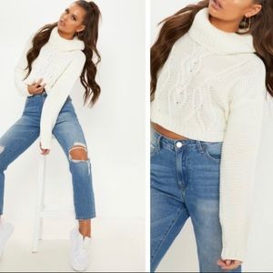 Creme Cropped Sweater